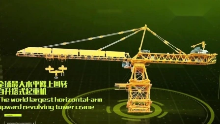 Guindaste de torre Zoomlion Hammerhead da marca chinesa D5200
