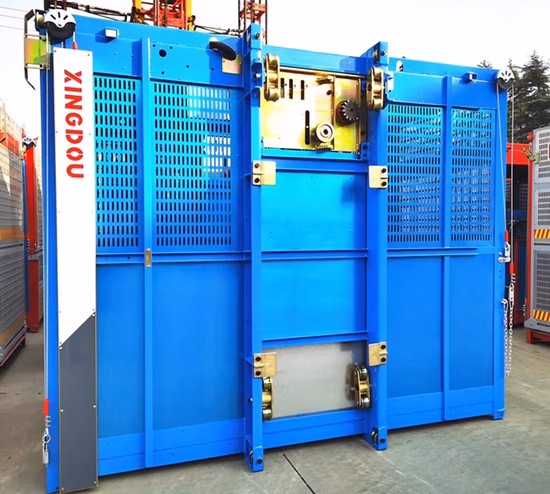 Talha de construção de gaiolas duplas da China para materiais e passageiros com melhor preço